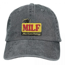 (Dark gray) Solid Colour Dad Hat Milf Man I Love Fishing Women's Hat Sun Hat Baseball Cap Art Spiked Hat High Quality