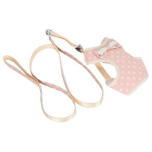 Pink Dots Breathable Cat Vest Harness, Adjustable Leash, S (13kg)