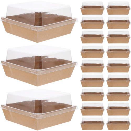50 Stuks Papieren Sandwichdoos Multi-Use Met 1