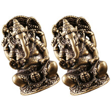 4 Retro Messing Buddha Statue Skulptur