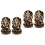 4 Retro Messing Buddha Statue Skulptur 4