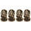 4 Retro Messing Buddha Statue Skulptur 2