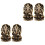 4 Retro Messing Buddha Statue Skulptur 3