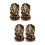 4 Retro Messing Buddha Statue Skulptur 7