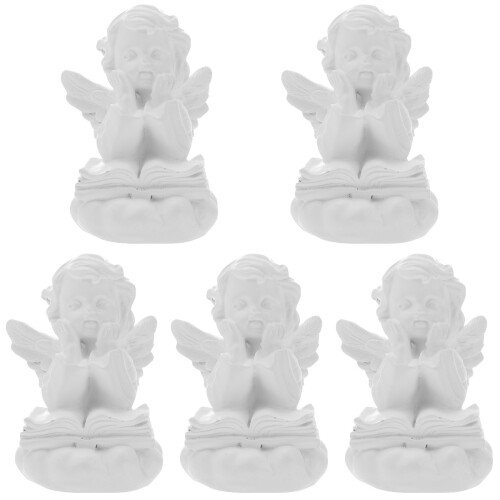5Stk Weiße Harz Deko Statue 2