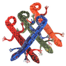 4St Lizard Slap Armbänder Reptil Snap Tier Schlange Party Favour