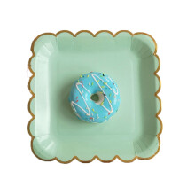 Groene Verjaardagsborden Voor Verjaardagsfeestjes 8 Stuks 9 Inch