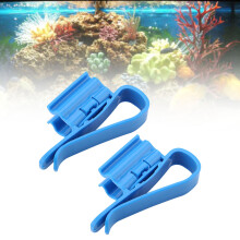 Aquarium Water Tube Mounting Clip 2pcs Adjustable Plastic Hose Holder AU