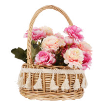 1St Holz Aufbewahrungskorb Mit Kunstblumen Hochzeitsfotoprop ( )
