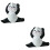 2Stk Panda Figur Mini Harz Garten Ornament 6