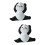 2Stk Panda Figur Mini Harz Garten Ornament 7