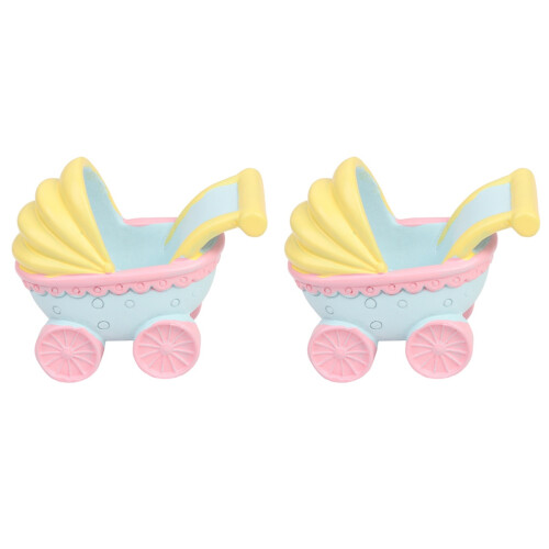 2Stk Kinderwagen Harz Cake Topper Party 2