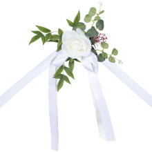 2 blumen hochzeitsdekoration stuhlrücken künstlich