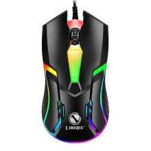 (Black)S1 E-sports Luminous Wired Mouse Usb Wired Desktop Laptop Mute Computer Game Mouse