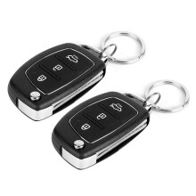 Car Keyless Central Lock System 3 Buttons 433.92MHz Black 86x60x25mm