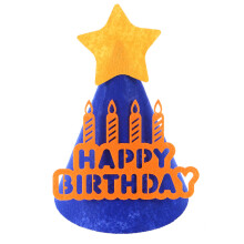 2Pcs Creative Cartoon Birthday Hat For Kids Party Decoration Blue