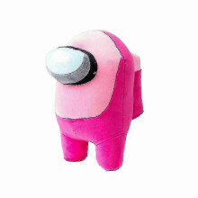(Pink) 20cm Among Us Plush Soft Stuffed Toy Doll Game Plushie Kids Gift