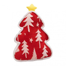 (B, Red) Christmas Tree Plush Throw Pillow Lovely Soft Stuffed Toy Cozy Sofa Cushion Warm Winter Gift Home Holiday Decoration