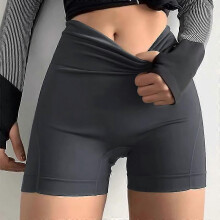 (Brick-red) Women Sports Shorts Summer Running Sexy Leggings High Waist Short Pants Fitness Jogging Clothing Black Safety Shorts Drop