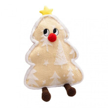(A, Light Yellow) Christmas Tree Plush Throw Pillow Lovely Soft Stuffed Toy Cozy Sofa Cushion Warm Winter Gift Home Holiday Decoration