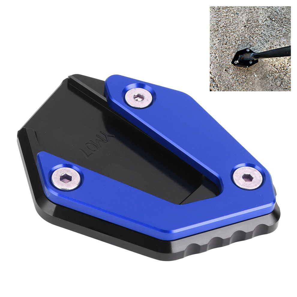 Motorcycle Kickstand Extension Pad Anti Slip Fit Yamaha Mt 07 /Fz 07/Tracer 700 Blue 3771359455601