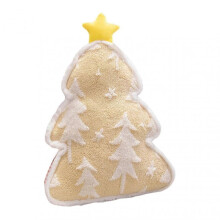 (B, Light Yellow) Christmas Tree Plush Throw Pillow Lovely Soft Stuffed Toy Cozy Sofa Cushion Warm Winter Gift Home Holiday Decoration