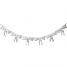 (White) 6Pcs Red Velvet Bow Tie Wreath Bowknot Garland Christmas Decor Home Entryway Indoor Holiday Decoration with Ropes