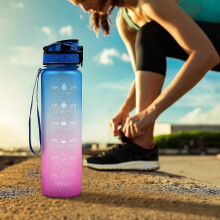 (A) Ouneed 1l Outdoor Sports Bottle Portable Leak-proof Hiking Camping Bottle High Quality
