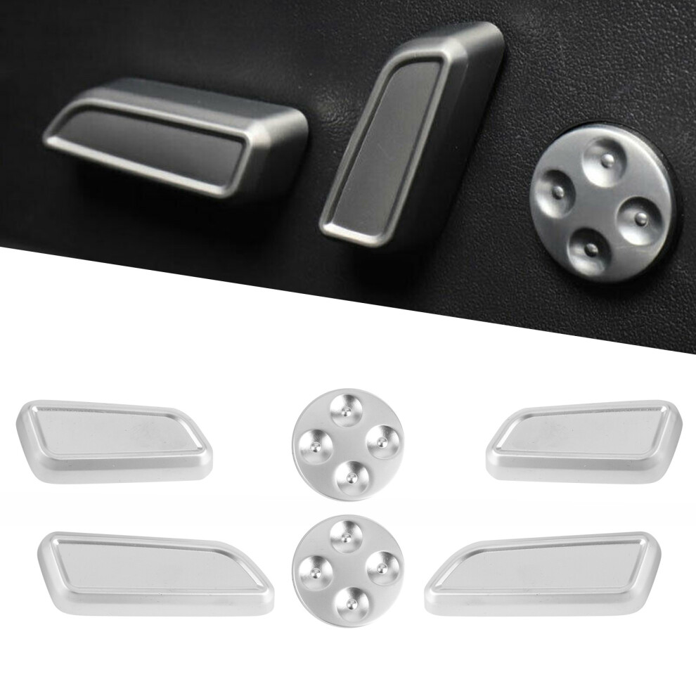6Pcs Aluminium Alloy Seat Adjustment Buttons Cover Fit For Tesla Model 3/Y/X/S 6951359456137
