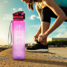 (C) Ouneed 1l Outdoor Sports Bottle Portable Leak-proof Hiking Camping Bottle High Quality