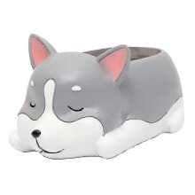(A) Resin Cartoon Dog Succulent Cactus Planter Pot,d