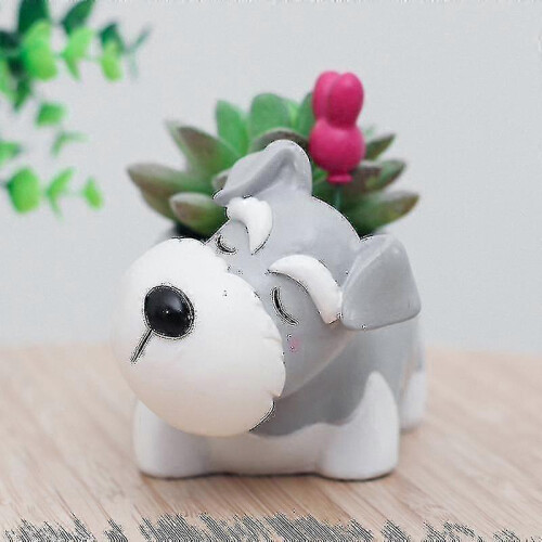 (B) Resin Cartoon Dog Succulent Cactus Planter Pot,d
