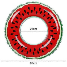 (70) Watermelon Pattern Swimming Ring For Adult Kids Inflatable Mattress Pool Party Swimming Laps Summer Beach Float Water Sports