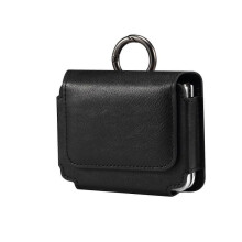(Black) Multi-functional Faux Leather Waist-Hanging Bag For Foldable Phone , Size: 10 x 7.8 x 2.8cm