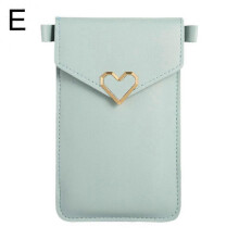 (Blue) Crossbody Mobile Phone Bag Transparent Touchscreen Mobile Phone Wallet