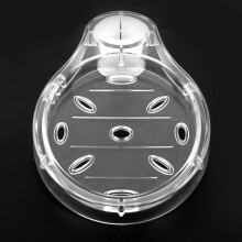 Runder Acrylseifenablage Behälter mit Hebestange Transparente Badezimmerzubehör 12cm