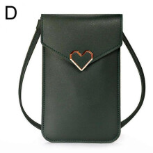 (Green) Crossbody Mobile Phone Bag Transparent Touchscreen Mobile Phone Wallet