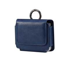 (Blue) Multi-functional Faux Leather Waist-Hanging Bag For Foldable Phone , Size: 10 x 7.8 x 2.8cm
