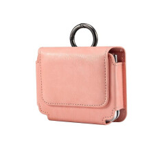 (Pink) Multi-functional Faux Leather Waist-Hanging Bag For Foldable Phone , Size: 10 x 7.8 x 2.8cm