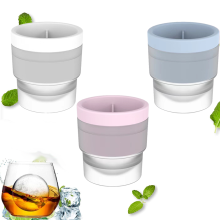 Perfect Ice Balls For Whiskey, Space Saving Stackable Ice Ball Molds Slow-Melting Ice, Leak-Proof Design Food-Grade Materials (4Pcs)
