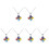 6 Teile Puzzle Halskette Kinder Freundschaft Legierung 3