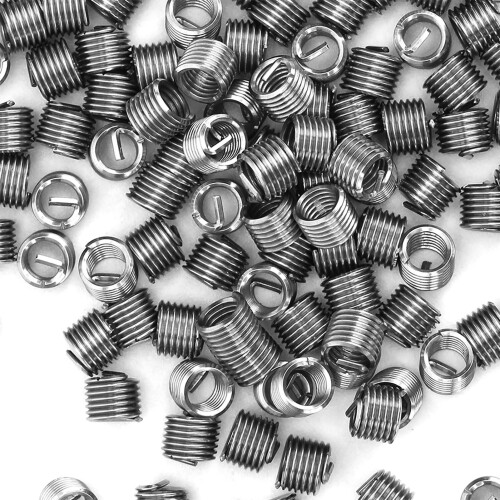 100Pcs M4x0.7 Stainless Steel Thread Inserts Repair Tool Kit 2