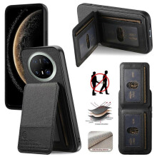 (For Huawei Mate 70 Pro) Twill Fabric Leather Vertical Flip RFID Card Bag Phone Case