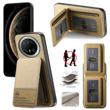 (For Huawei Mate 70) Twill Fabric Leather Vertical Flip RFID Card Bag Phone Case