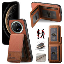(For Huawei Mate 70) Twill Fabric Leather Vertical Flip RFID Card Bag Phone Case