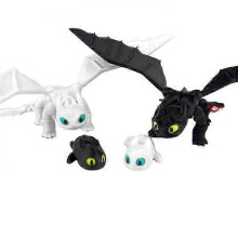 Toothless & Light Fury 3D Figurine Set - How to Train Your Dragon Collectible (22cm)