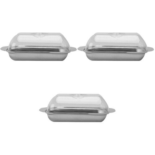3Stk Butterteller Aus Bunt Haushaltsgeschirr Mit Deckel 2