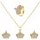 Set Bruiloft Sieraden Met Ketting Ringen En Oorbellen 1