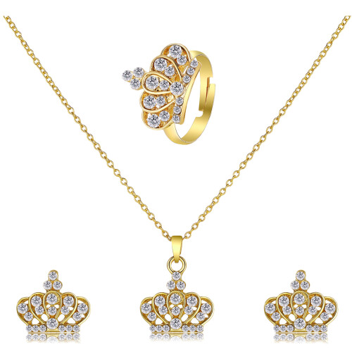 Set Bruiloft Sieraden Met Ketting Ringen En Oorbellen