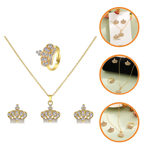 Set Bruiloft Sieraden Met Ketting Ringen En Oorbellen 2